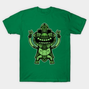 aztec warrior green T-Shirt